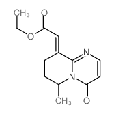 Acetic acid,2-(7,8-dihydro-6-methyl-4-oxo-4H-pyrido[1,2-a]pyrimidin-9(6H)-ylidene)-, ethylester Structure