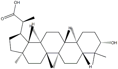 (20S)-3β-Hydroxylupan-29-oic acid结构式