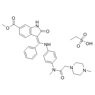 尼达尼布乙基磺酸盐结构式