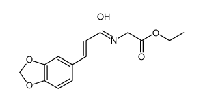 ethyl 2-[[(E)-3-(1,3-benzodioxol-5-yl)prop-2-enoyl]amino]acetate结构式