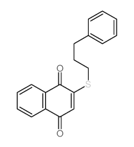 1,4-Naphthalenedione, 2-[(3-phenylpropyl)thio]-结构式