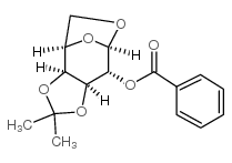 1,6-ANHYDRO-2,O-BENZOYL-3,4-O-ISOPROPYLIDENE-BETA-D-GALACTOPYRANOSE结构式