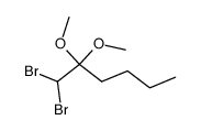1,1-dibromo-2,2-dimethoxyhexane结构式