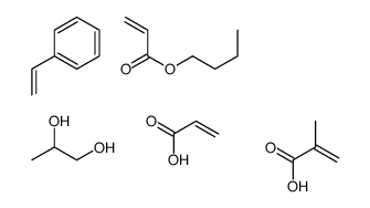 butyl prop-2-enoate,2-methylprop-2-enoic acid,propane-1,2-diol,prop-2-enoic acid,styrene Structure
