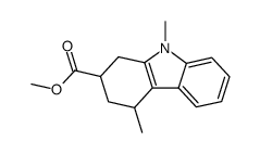 2-carbomethoxy-4,9-dimethyl-1,3,4,9-tetrahydrocarbazole结构式