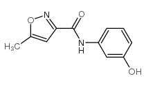 N-(3-羟基苯)-5-甲基-3-异恶唑甲酰胺结构式