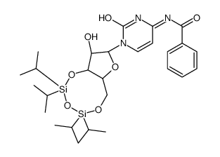 N4-苄基-3',5'-O-(1,1,3,3-四异丙基-1,3-二硅氧烷二基)胞苷结构式