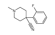 4-(2-氟苯基)-1-甲基哌啶-4-甲腈结构式