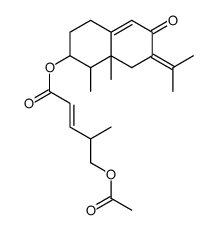 5-Acetoxy-4-methyl-2-pentenoic acid 1,2,3,4,6,7,8,8a-octahydro-1,8a-dimethyl-7-(1-methylethylidene)-6-oxonaphthalen-2-yl ester结构式