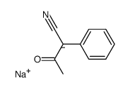 α-Acetyl-α-cyan-benzyl-Na Structure
