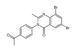 3-(4-acetylphenyl)-6,8-dibromo-2-methylquinazolin-4-one结构式
