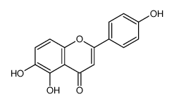 5,6-dihydroxy-2-(4-hydroxyphenyl)chromen-4-one结构式