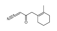 1-diazo-3-(2-methylcyclohex-1-en-1-yl)propan-2-one结构式