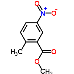 2-甲基-5-硝基苯甲酸甲酯结构式