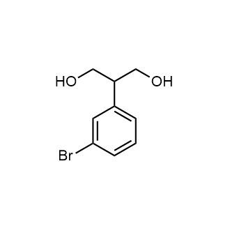 2-(3-溴苯基)丙烷-1,3-二醇结构式