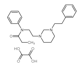 oxalic acid, N-[2-(3-phenethyl-1,3-diazinan-1-yl)ethyl]-N-phenyl-propa namide Structure
