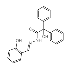 2-hydroxy-N-[(E)-(6-oxo-1-cyclohexa-2,4-dienylidene)methyl]-2,2-diphenyl-acetohydrazide Structure