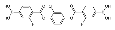 4-borono-2-fluorobenzoic acid 2-chloro-1,4-phenylene ester Structure