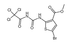 methyl 5-bromo-2-({[(trichloroacetyl)amino]carbonyl}amino)thiophene-3-carboxylate结构式