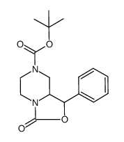 tert-butyl 3-oxo-1-phenyltetrahydro-1H-oxazolo[3,4-a]pyrazine-7(3H)-carboxylate结构式