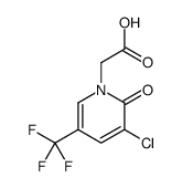 [3-氯-2-氧代-5-(三氟甲基)吡啶-1(2H)-基]乙酸结构式