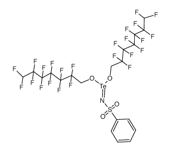 bis(2,2,3,3,4,4,5,5,6,6,7,7-dodecafluoroheptyl) (phenylsulfonyl)tellurimidite structure