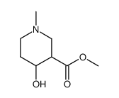 N-Methyl-3-carbomethoxy-4-hydroxypiperidine结构式