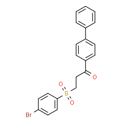 1-[1,1'-BIPHENYL]-4-YL-3-[(4-BROMOPHENYL)SULFONYL]-1-PROPANONE structure