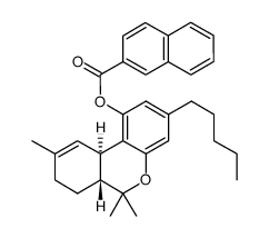 (-)-Δ9-6a,10a-trans-tetrahydrocannabinol-(2-naphtoyl)-ester Structure