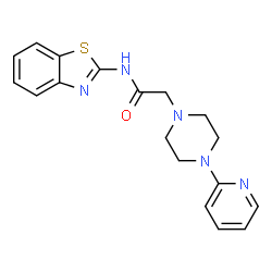 N-(1,3-Benzothiazol-2-yl)-2-[4-(2-pyridinyl)-1-piperazinyl]acetamide结构式
