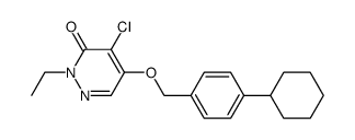 4-chloro-5-(p-cyclohexylbenzyloxy)-2-ethyl-3-(2H)-pyridazinone Structure
