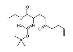 (2S)-2-[[(叔丁氧基)羰基]氨基]-5-氧代-8-壬烯酸乙酯结构式