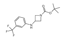 1-Boc-3-(3-三氟甲基苯氨基)-氮杂丁烷结构式