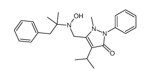 5-[[hydroxy-(2-methyl-1-phenylpropan-2-yl)amino]methyl]-1-methyl-2-phenyl-4-propan-2-ylpyrazol-3-one Structure