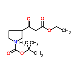 3-(1-Boc-3-吡咯烷基)-3-氧代丙酸乙酯结构式