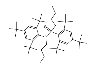 1,2-dibutyl-1,2-bis(2,4,6-tri-tert-butylphenyl)diphosphane 1-sulfide结构式