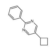 Pyrimidine, 5-cyclobutyl-2-phenyl- (9CI) Structure