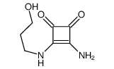 3-amino-4-(3-hydroxypropylamino)cyclobut-3-ene-1,2-dione结构式