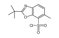 2-tert-butyl-6-methyl-1,3-benzoxazole-7-sulfonyl chloride Structure