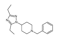 1-benzyl-4-(3,5-diethyl-1,2,4-triazol-1-yl)piperidine结构式