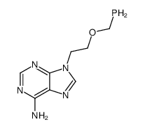 9-[2-(phosphanylmethoxy)ethyl]purin-6-amine结构式