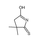 4,4-dimethyl-5-sulfanylidenepyrrolidin-2-one结构式