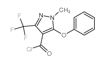 1-甲基-5-苯氧基-3-(三氟甲基)-1H-吡唑-4-羰酰氯结构式