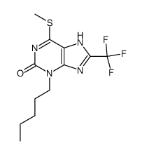 6-(methylthio)-3-pentyl-8-(trifluoromethyl)-3,7-dihydro-2H-purin-2-one Structure