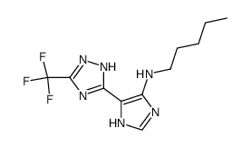 N-pentyl-5-[3-(trifluoromethyl)-1H-1,2,4-triazol-5-yl]-1H-imidazol-4-amine结构式