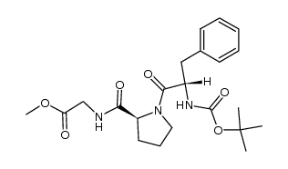 Nα-Boc-L-phenylalanyl-L-prolyl-glycine methyl ester Structure