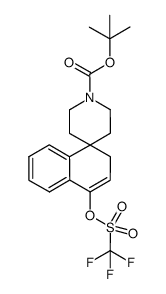 tert-butyl 4-(trifluoromethylsulfonyloxy)-2H-spiro[naphthalene-1,4'-piperidine]-1'-carboxylate结构式