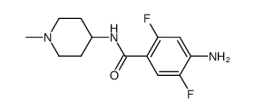 4-amino-2,5-difluoro-N-(1-methyl-4-piperidyl)benzamide结构式
