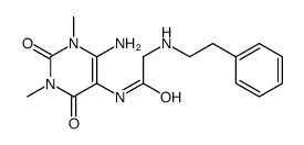 (6CI)-6-氨基-5-[2-(苄基甲基氨基)乙酰氨基]-1,3-二甲基-尿嘧啶结构式