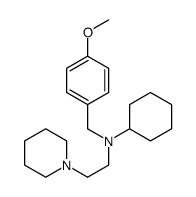 N-[(4-methoxyphenyl)methyl]-N-(2-piperidin-1-ylethyl)cyclohexanamine结构式